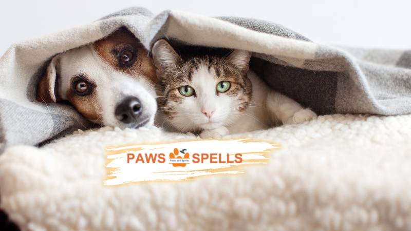cat and dog as image site paws ans spells