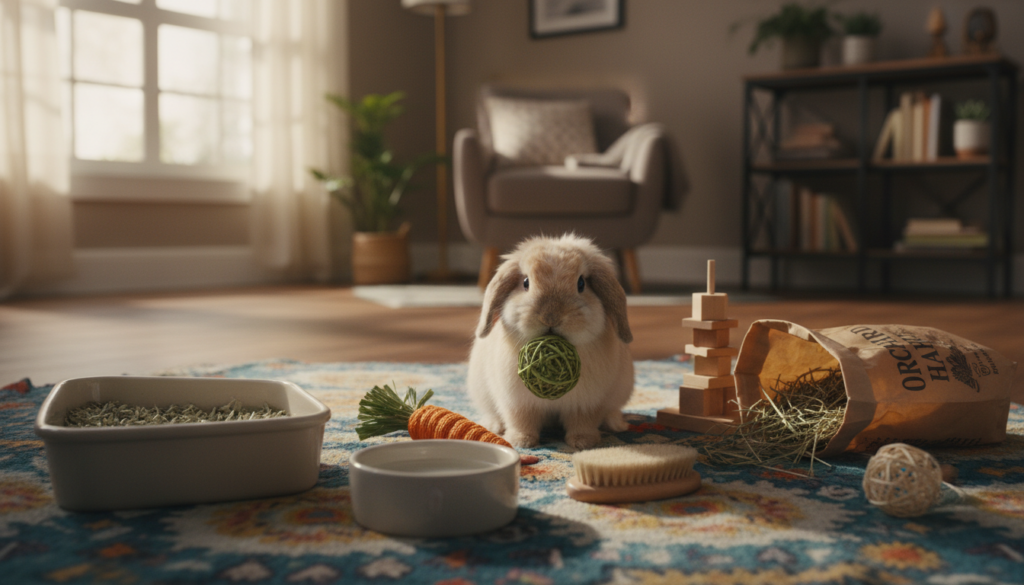Litter training rabbits
