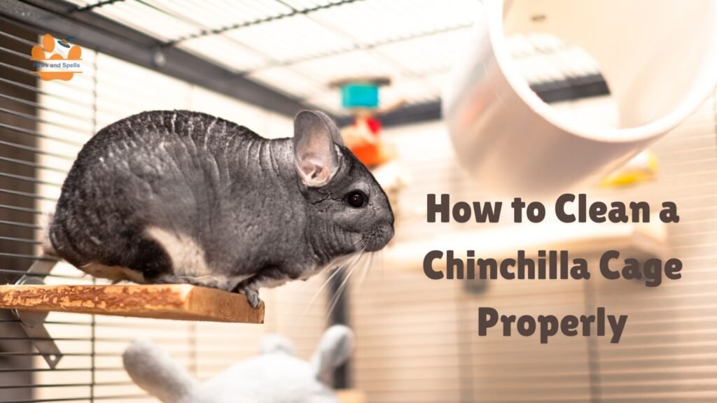 Cleaning chinchilla cage