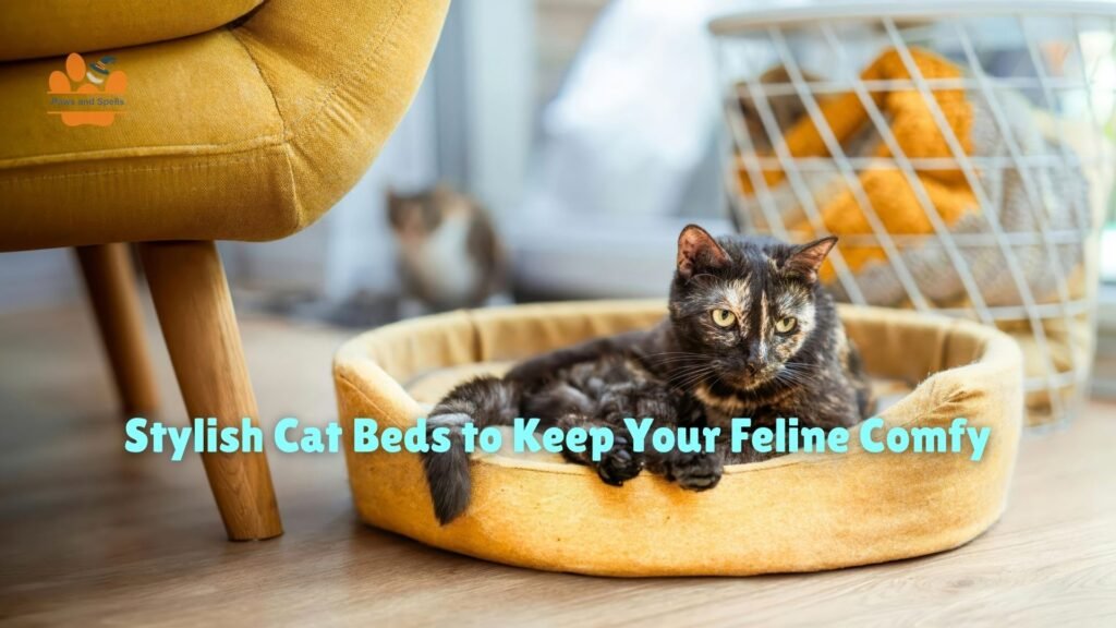 cat in yellow bed at living room