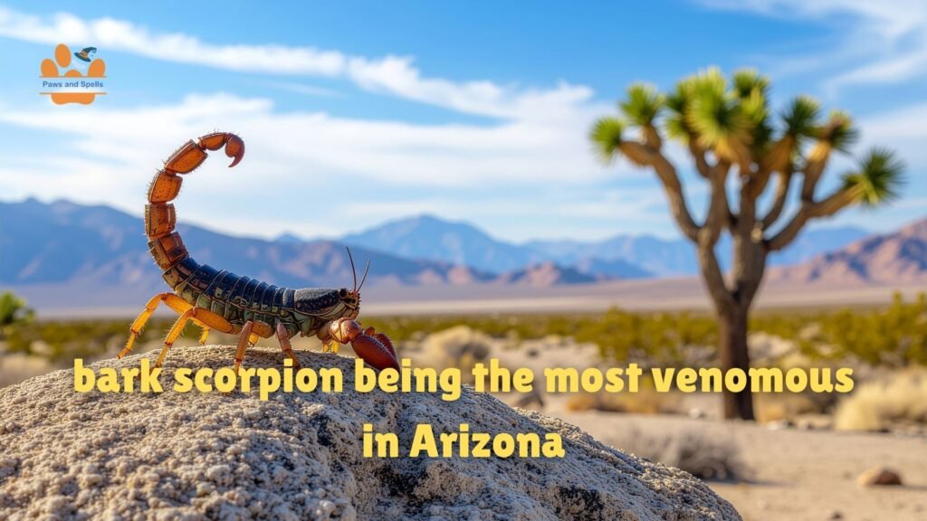 bark scorpion being the most venomous in Arizona