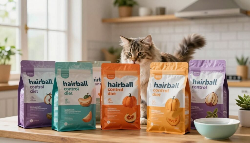 Cat hairball control diet