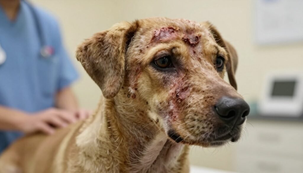 mange hair loss in dogs