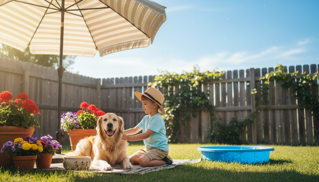 outdoor pet safety hot backyard