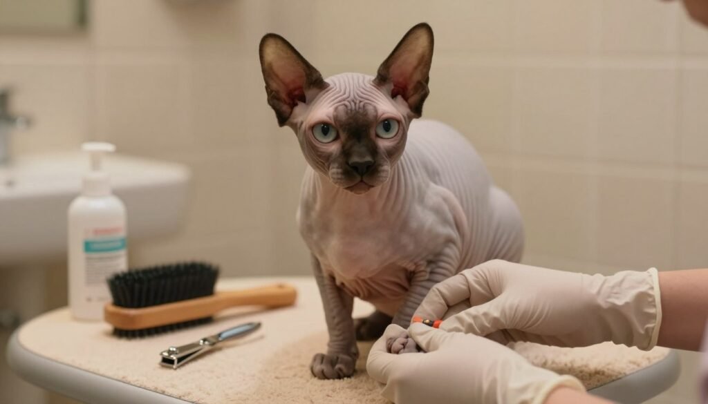 sphynx cat grooming routine