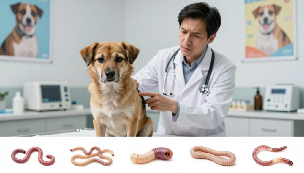 worms causing diarrhea in dogs