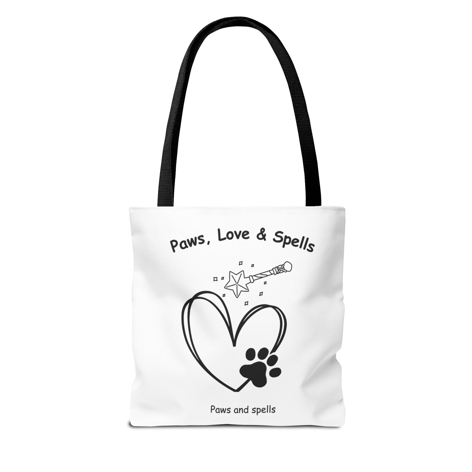 "Paws, Love & Spells" Premium Tote Bag - Image 2