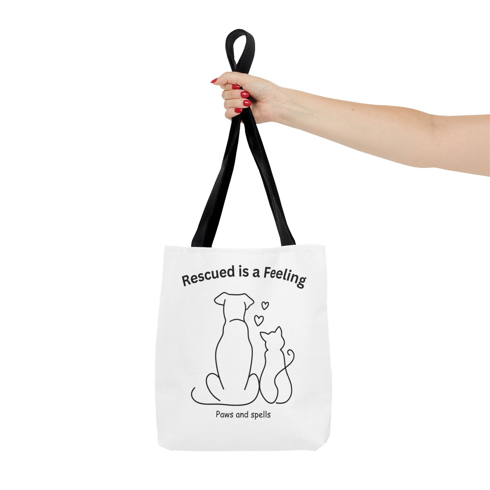 "Rescued is a Feeling" Premium Tote Bag - Image 4
