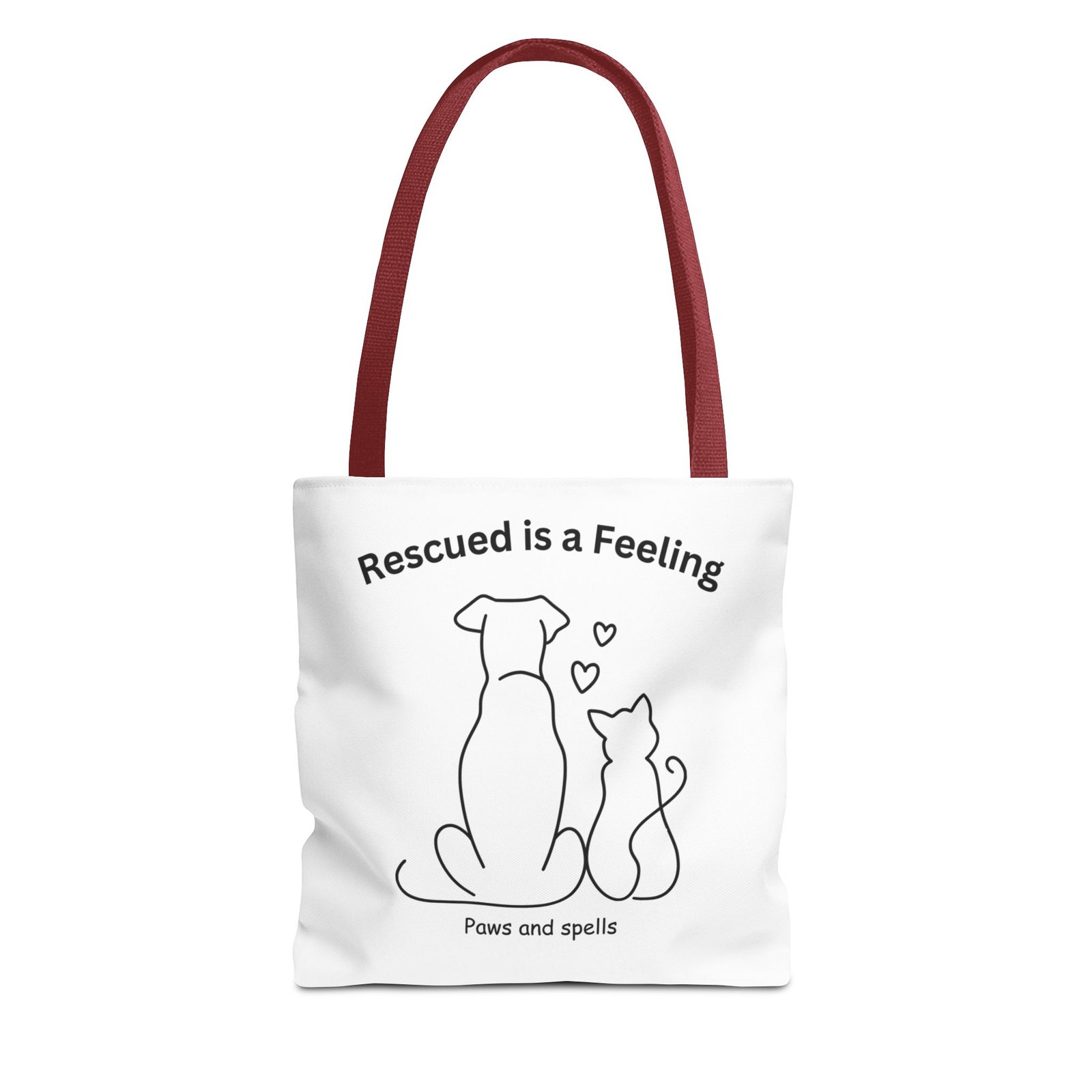 "Rescued is a Feeling" Premium Tote Bag - Image 5