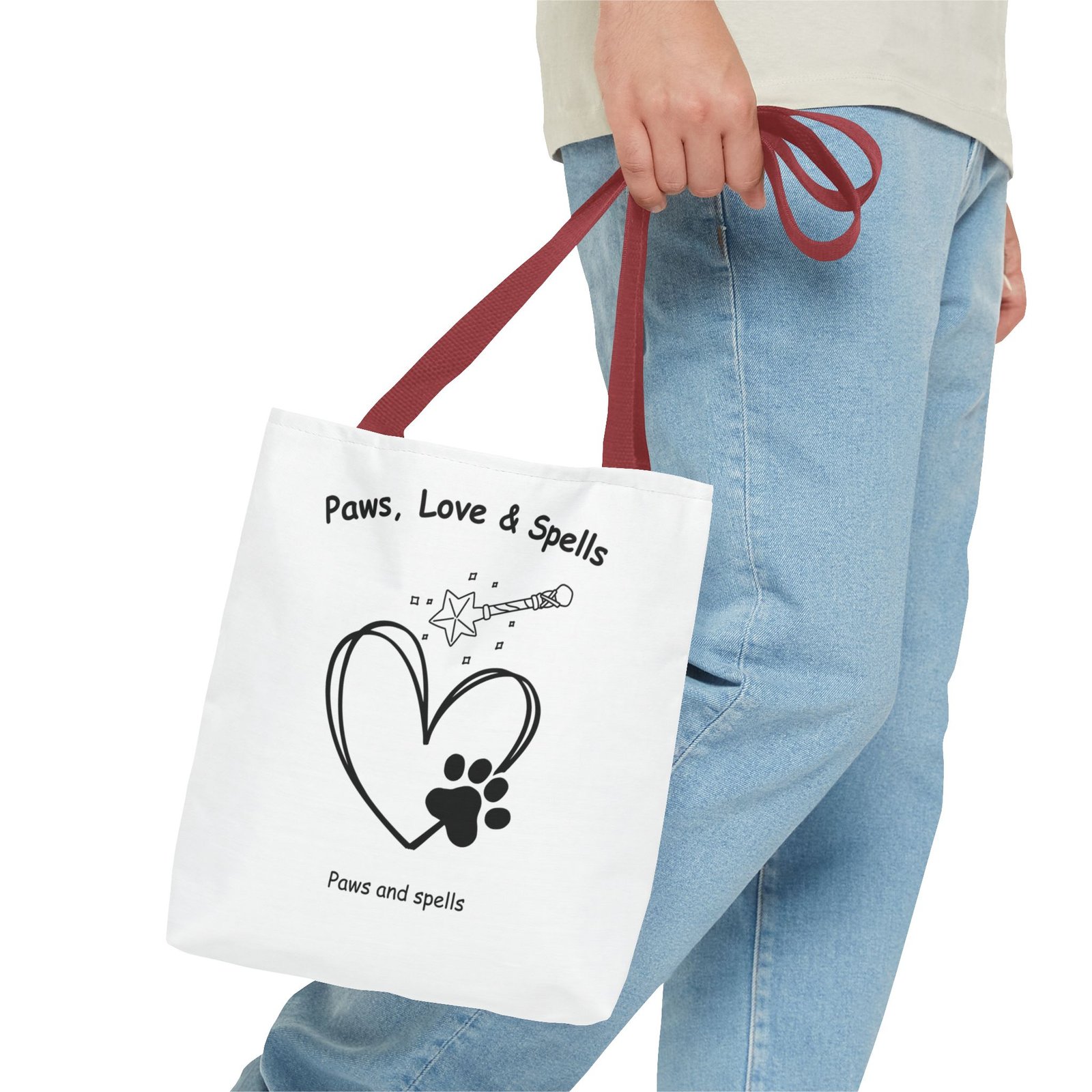 "Paws, Love & Spells" Premium Tote Bag - Image 7