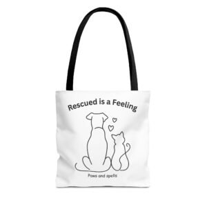 "Rescued is a Feeling" Premium Tote Bag
