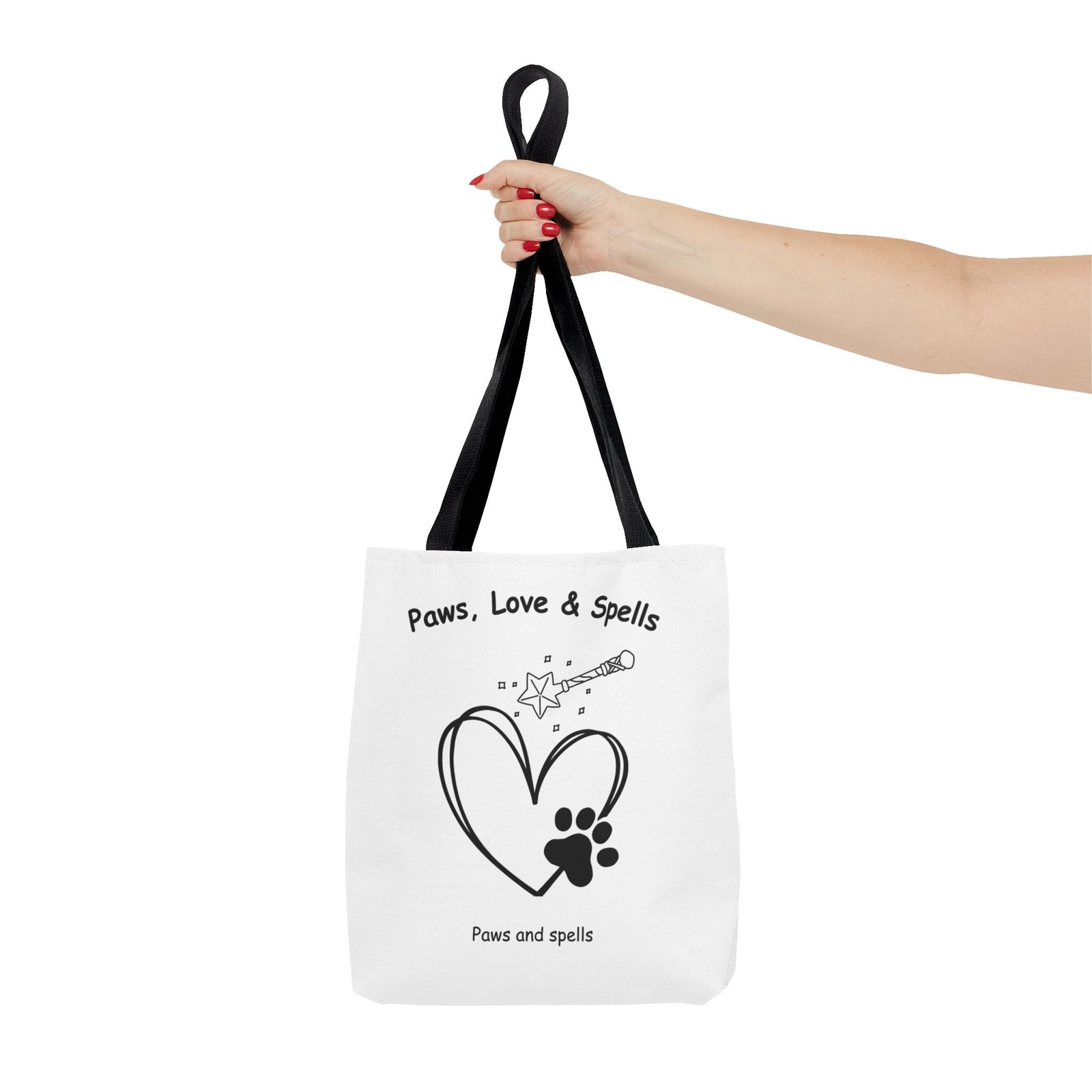 "Paws, Love & Spells" Premium Tote Bag - Image 4