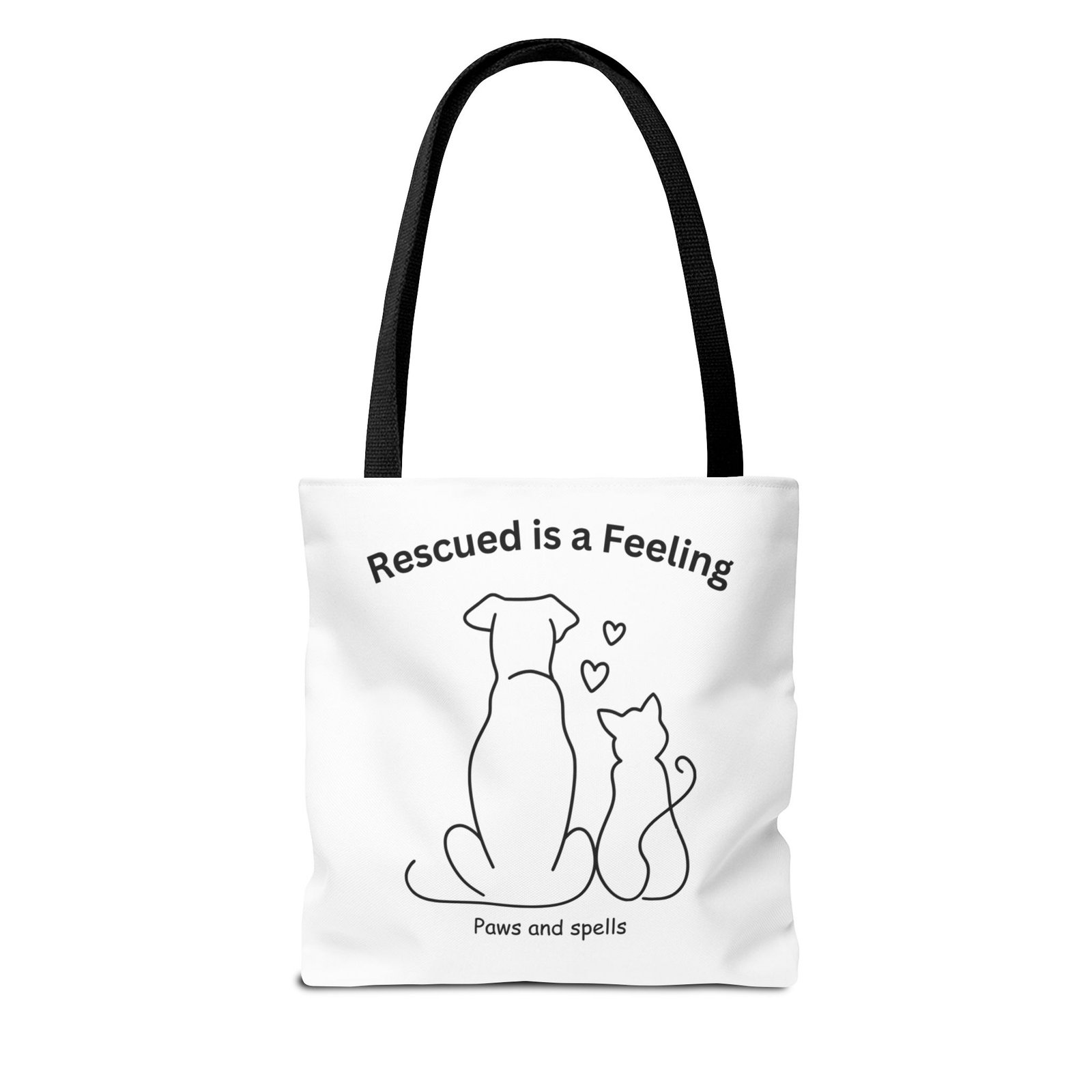 "Rescued is a Feeling" Premium Tote Bag - Image 2
